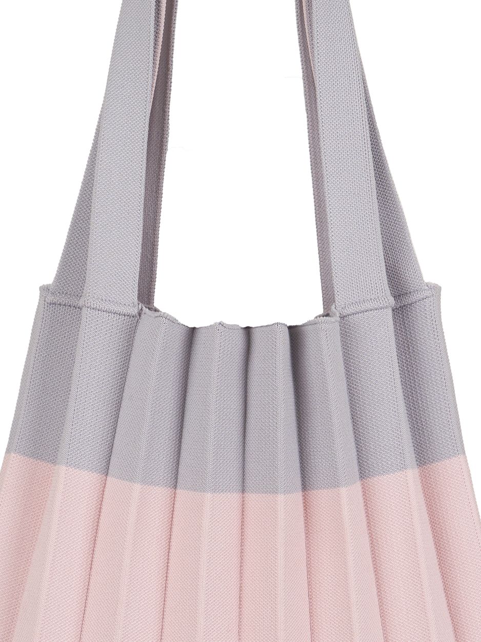 Shoulder Bag Pink Grey : PLEATSMAMA: Sustainable Knit Pleats Bag
