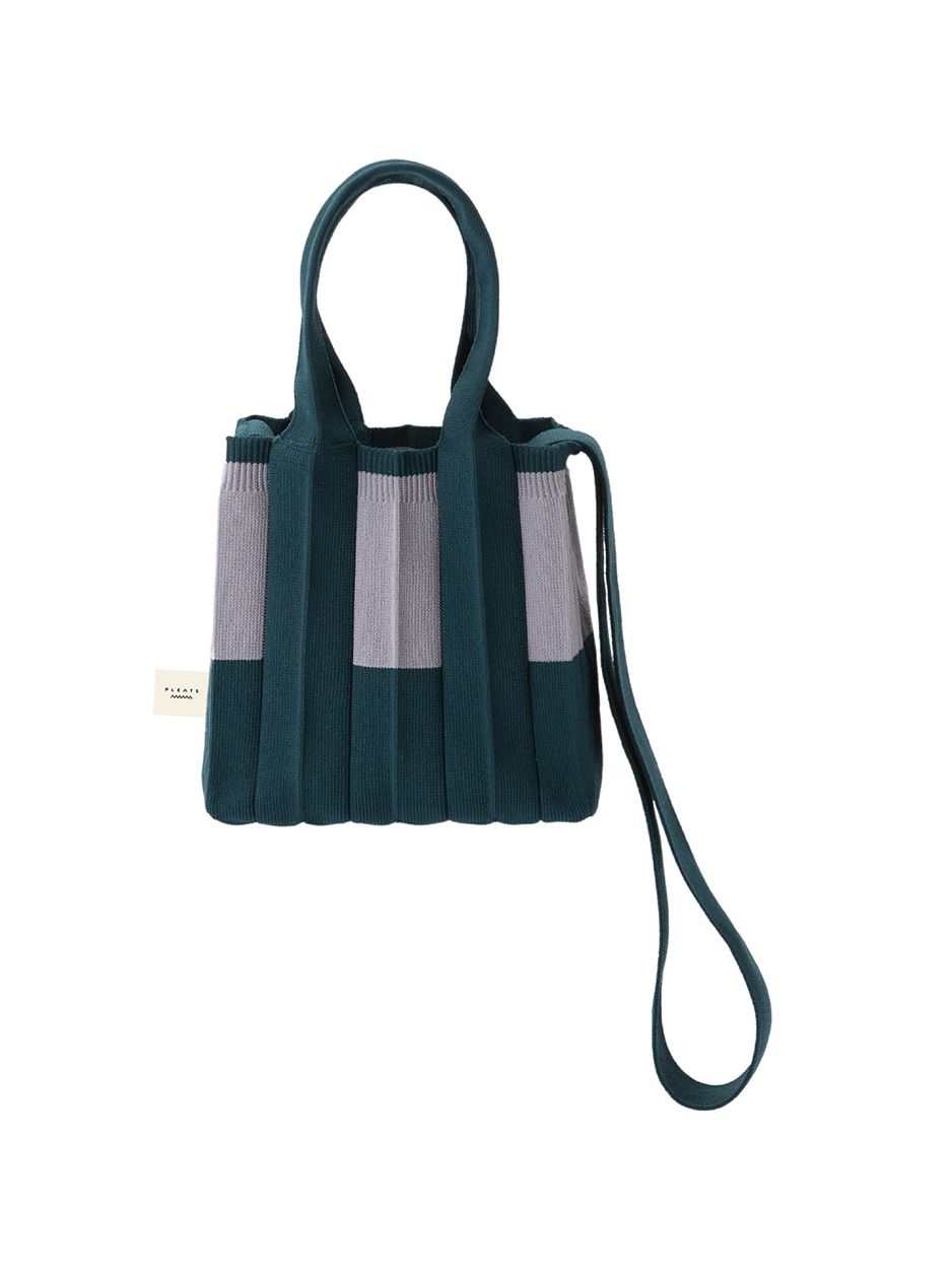 大人気【PLEATSMAMA】Knit Pleats MINI Two-Way Bag (5 色) Mini 2Way Bag Deep Green : PLEATSMAMA: Sustainable Knit
