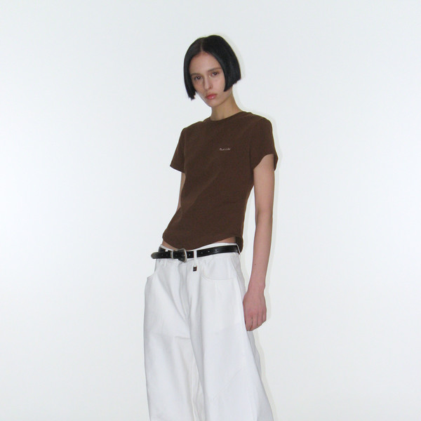 Eyelet R Pocket Curved Pants - White : 락케이크 Rock Cake