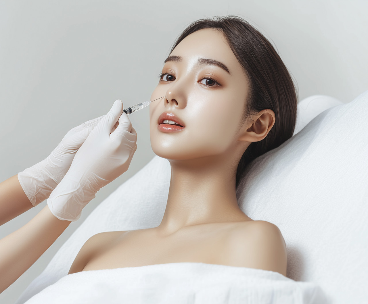 큐오필 시술을 받는 모습