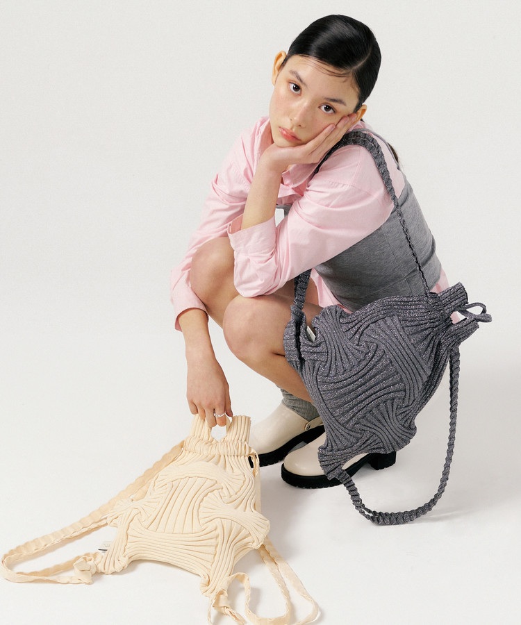 PLEATSMAMA: Sustainable Knit Pleats Bag PLEATSMAMA: Sustainable Knit Pleats Bag