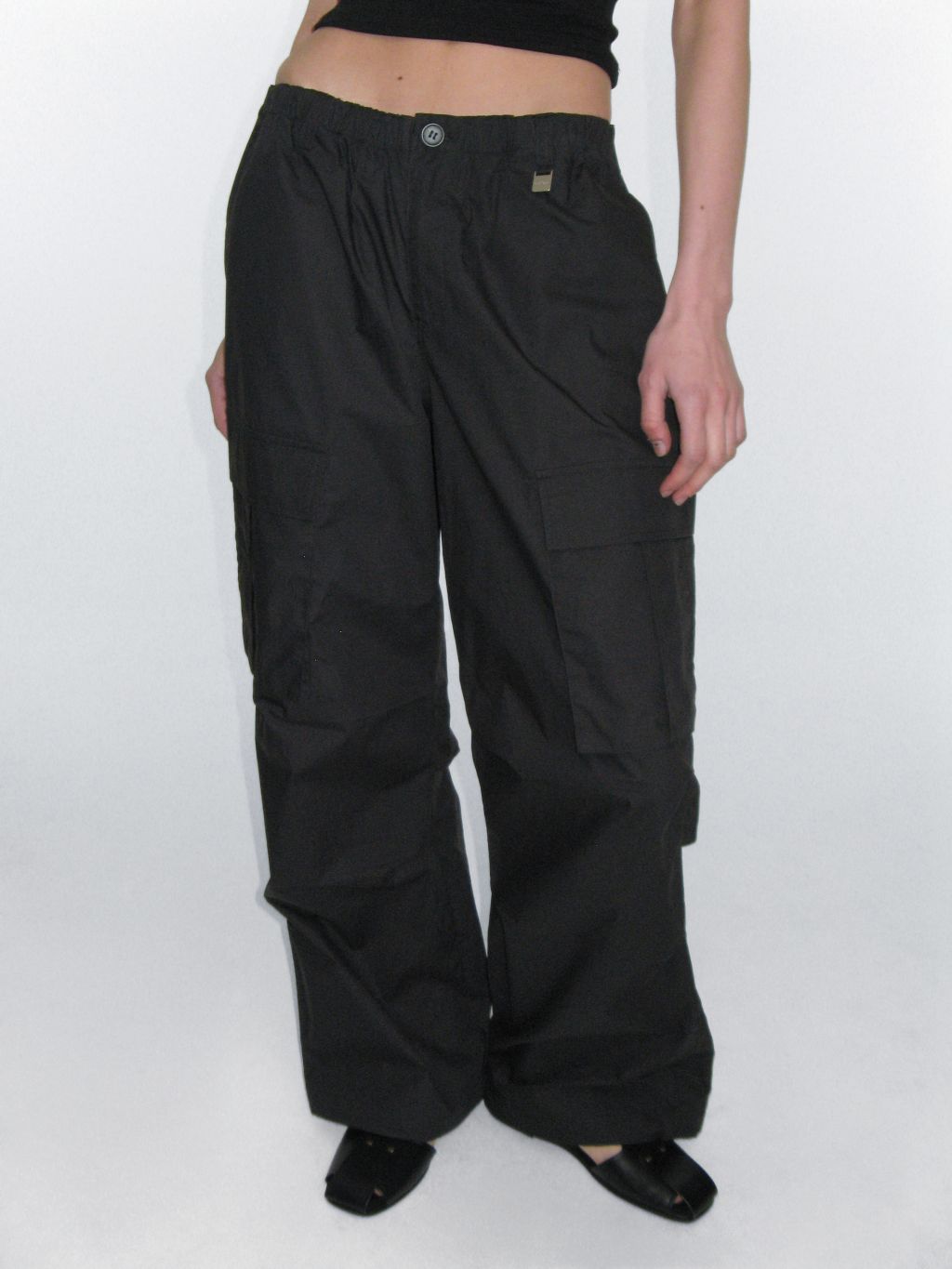 パンツ ROCKCAKE Parachute Cargo String Pants 5BSH064 Parachute Cargo String Pants - Black : 락케이크 Rock Cake