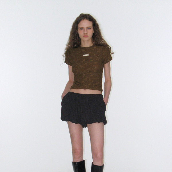 [ROCKCAKE] Puff Shirring Shorts /追跡付 ROCKCAKE] PUFF SHIRRING SHORTS (ROCKCAKE/ショートパンツ