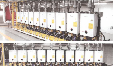 도시가스 보일러 병렬식 설치 예시