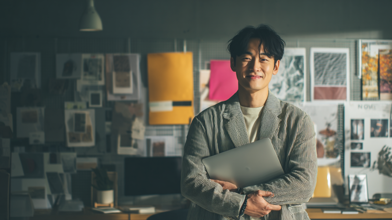 <div style="position: absolute; bottom: 40px; left: 40px; color: white; text-align: left;">   <p style="font-size: 22px; font-weight: bold; margin: 0;">콘텐츠 & 캠페인 기획</p>   <p style="font-size: 18px; font-weight: normal; margin-top: 24px; line-height: 1.6;">     스토리 기반의 브랜드 콘텐츠를 기획하고,<br>     디지털 아트워크, 포스터, 비주얼 키트, 광고 및 영상 등<br>     다양한 형식의 비주얼을 SNS와 웹 환경에 맞춰 제작합니다.   </p> </div>