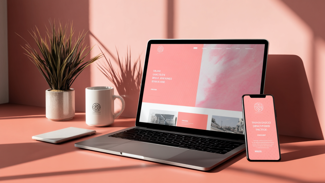 <div style="position: absolute; bottom: 40px; left: 40px; color: white; text-align: left;">   <p style="margin: 0; font-size: 22px; font-weight: bold;">     브랜딩 & 아이덴티티 디자인   </p>   <p style="margin: 24px 0 0 0; font-size: 18px; font-weight: normal; line-height: 1.6;">     브랜드의 핵심 가치를 도출하고,<br>     AI 기반 슬로건과 메시지,<br>     로고와 비주얼 스타일을 함께 설계합니다.   </p> </div>