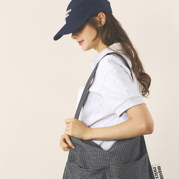 ★masmarulez★ Rabbit eco bagCozy checknavy Rabbit eco bag_Cozy check_navy : Masmarulez [마스마룰즈]