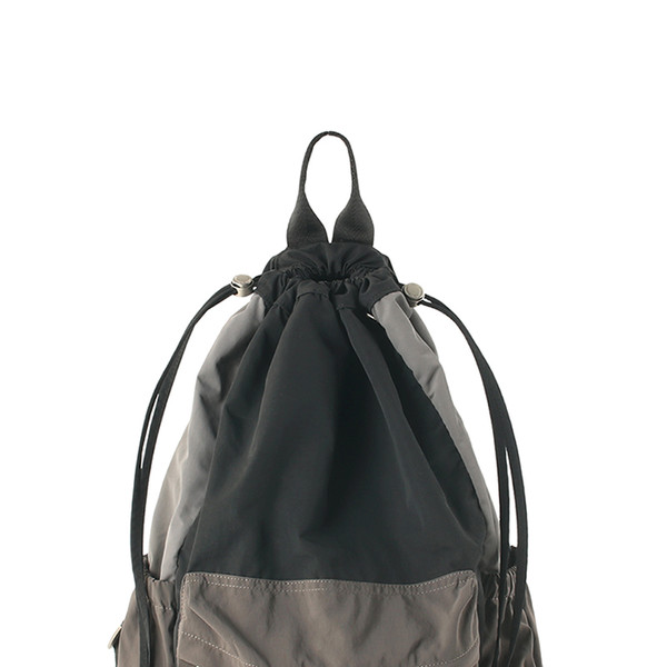 Mixed Easy Draw Backpack_Charcoal : Masmarulez [마스마룰즈]