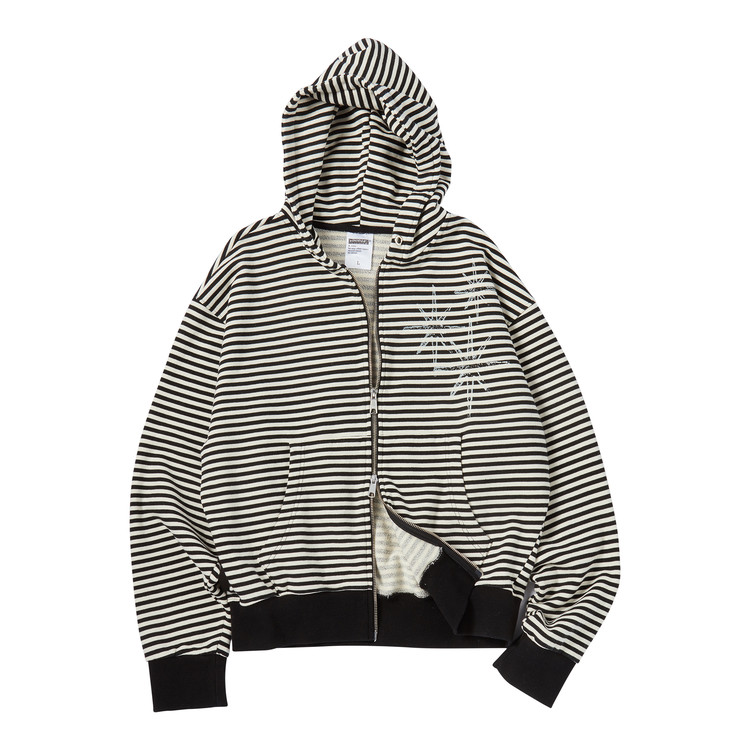 ★UNTITLED★ STARRYNIGHT STRIPE HOOD ZIP UP Untitled Starrynight Stripe Hood Zip Up Black