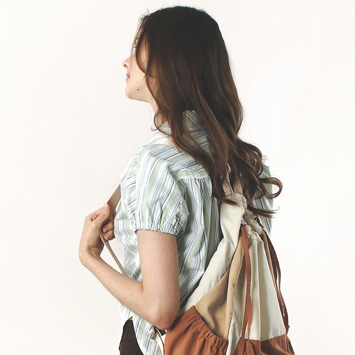 Mixed Easy Draw Backpack _ Mint gray : Masmarulez [마스마룰즈]