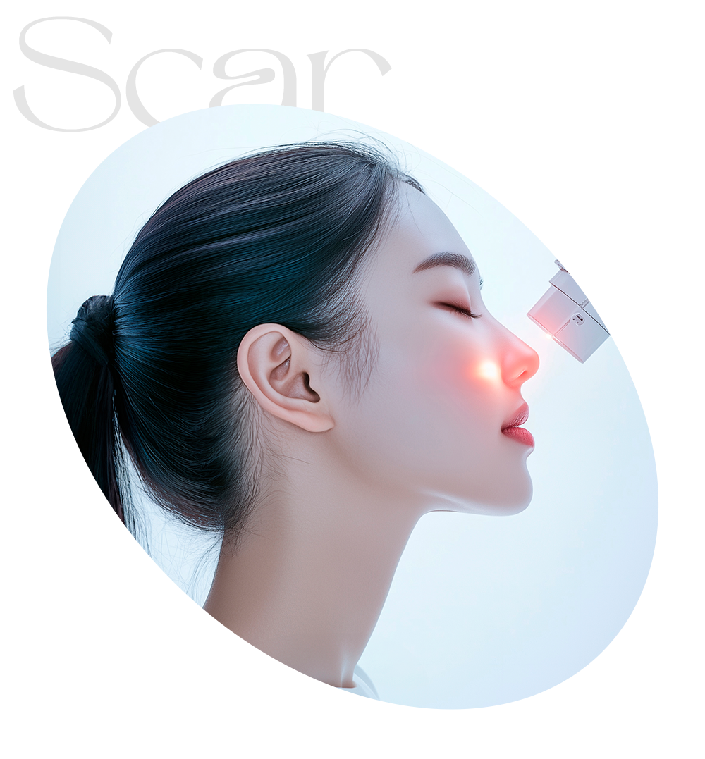 레이저 치료를 받고 있는 여성의 이미지 (생성형 AI 이미지)