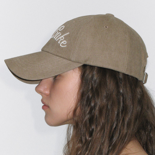 Script Pigment Ball Cap - Beige : 락케이크 Rock Cake