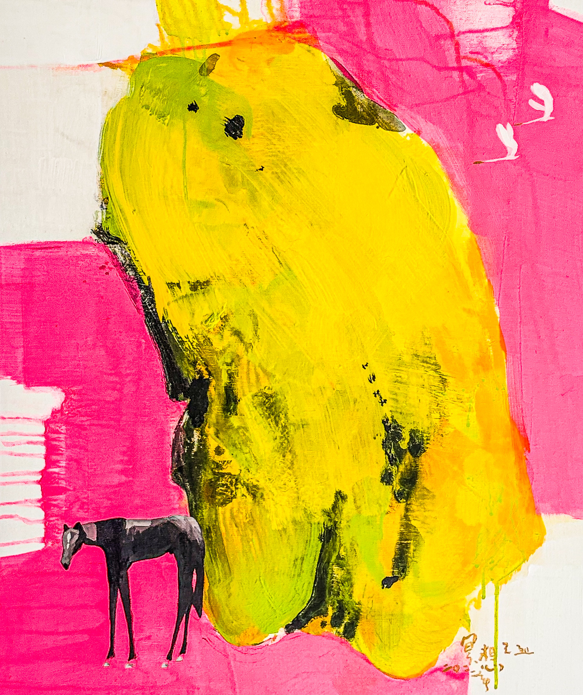<br><b style="font-size:20px;">왕열 / Utopia-meditation</b><br>73 x 60.5 cm<br>Acrylic on Canvas<br>2022