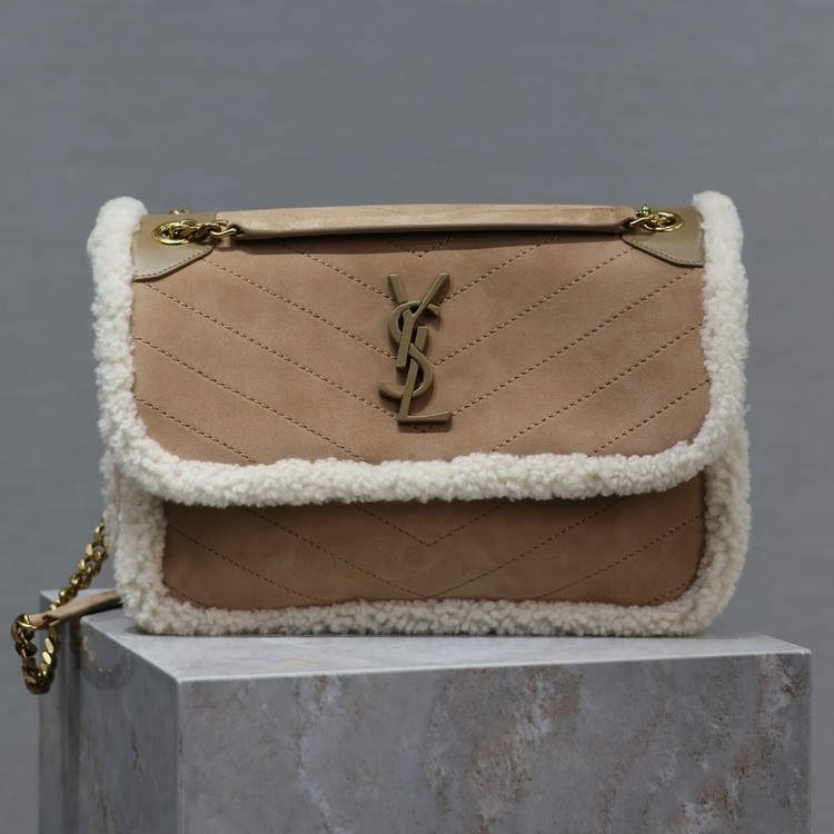 생로랑 빈티지 니키 시어링 미디움백