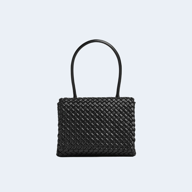 보테가 베네타 패티 탑 핸드백 블랙
