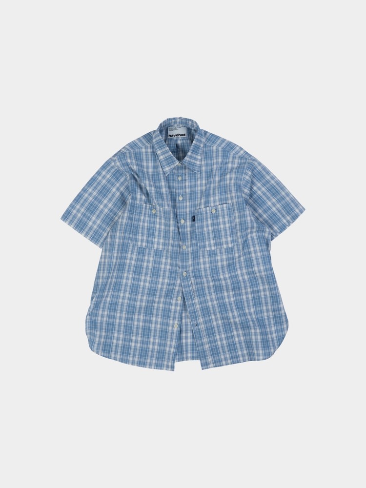 Double Pocket Check Shirts (Navy) : HAVE HAD