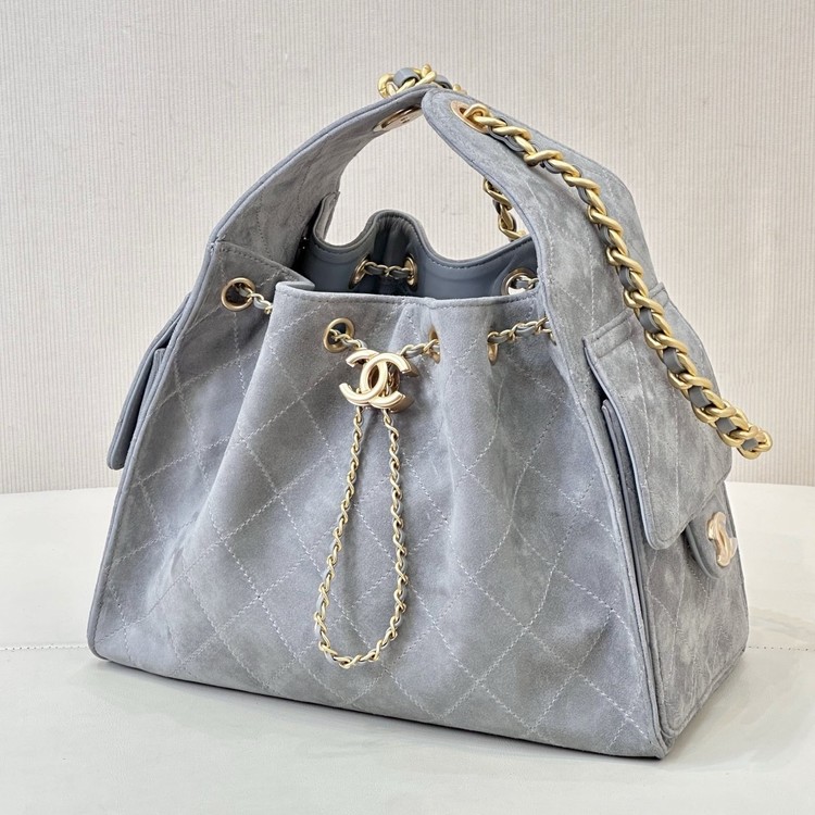 샤넬 25c 뉴호보백 샤이니 스웨이드 40