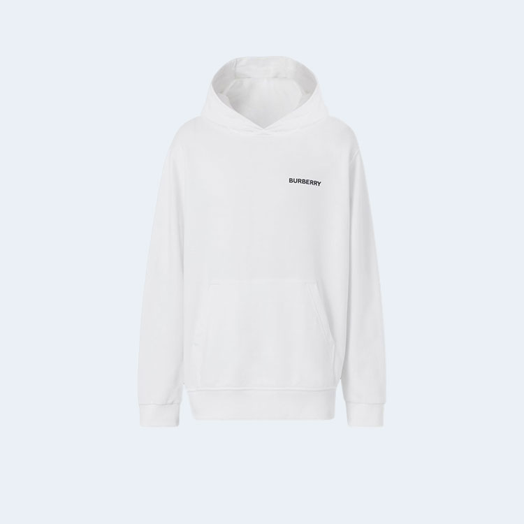 버버리 모노그램 모티프 후드 화이트