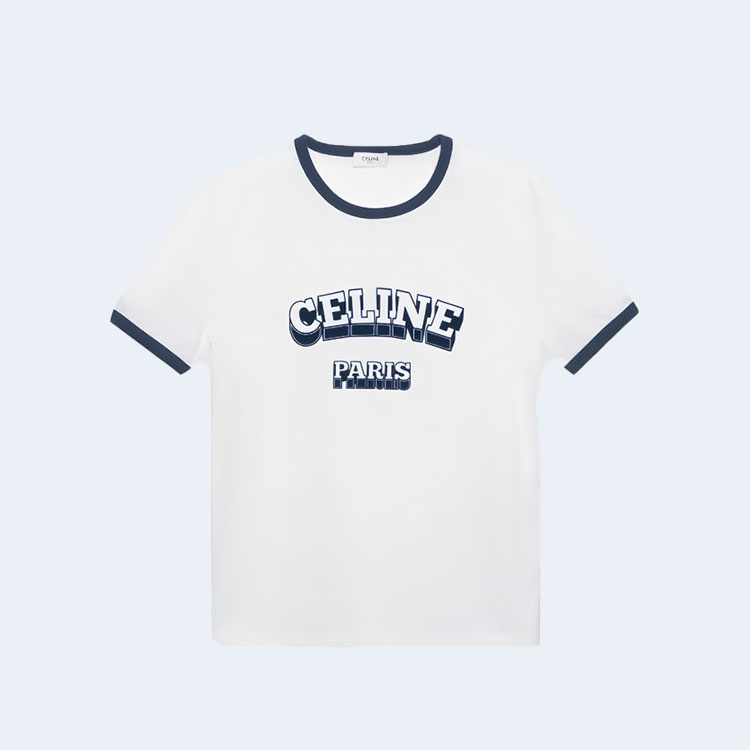 셀린느 로고 반팔 티셔츠 화이트