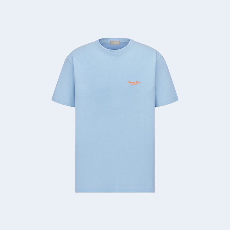 디올 꾸뛰르 캐주얼 핏 티셔츠 스카이블루