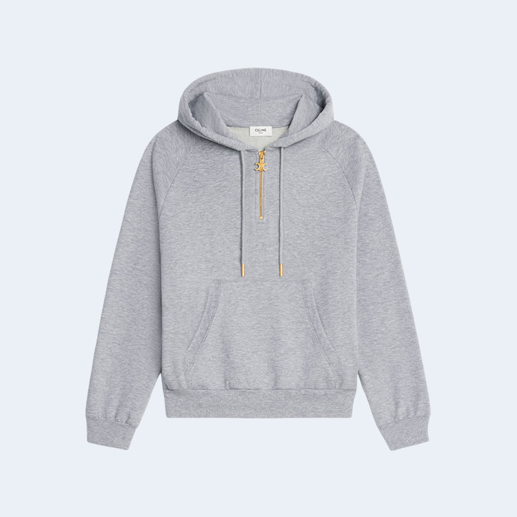 셀린느 캐시미어 코튼 그레이 후디