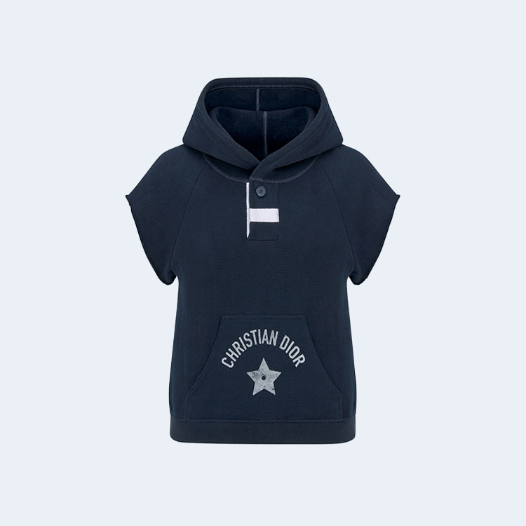 디올 반소매 후드 스웨트셔츠