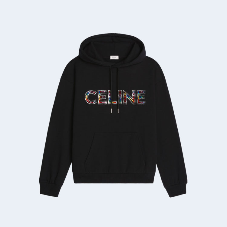 셀린느 옴므 레인보우 로고 후드