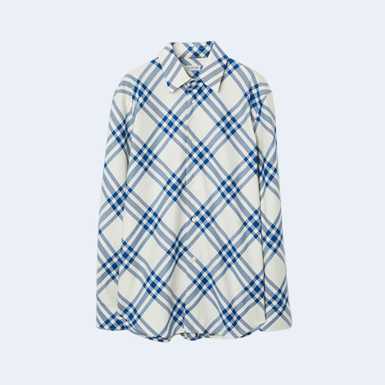 버버리 체크 코튼 셔츠