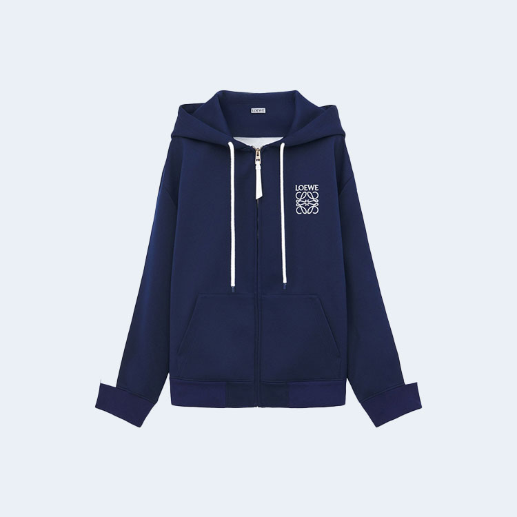 로에베 후드 트랙수트 재킷 마린