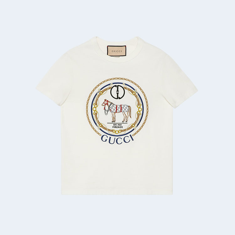 구찌 인터로킹 G 코튼 저지 티셔츠