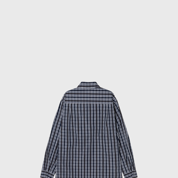 MONOHA：25SS Crisp Check Shirts Crisp check shirt (navy) : MONOHA