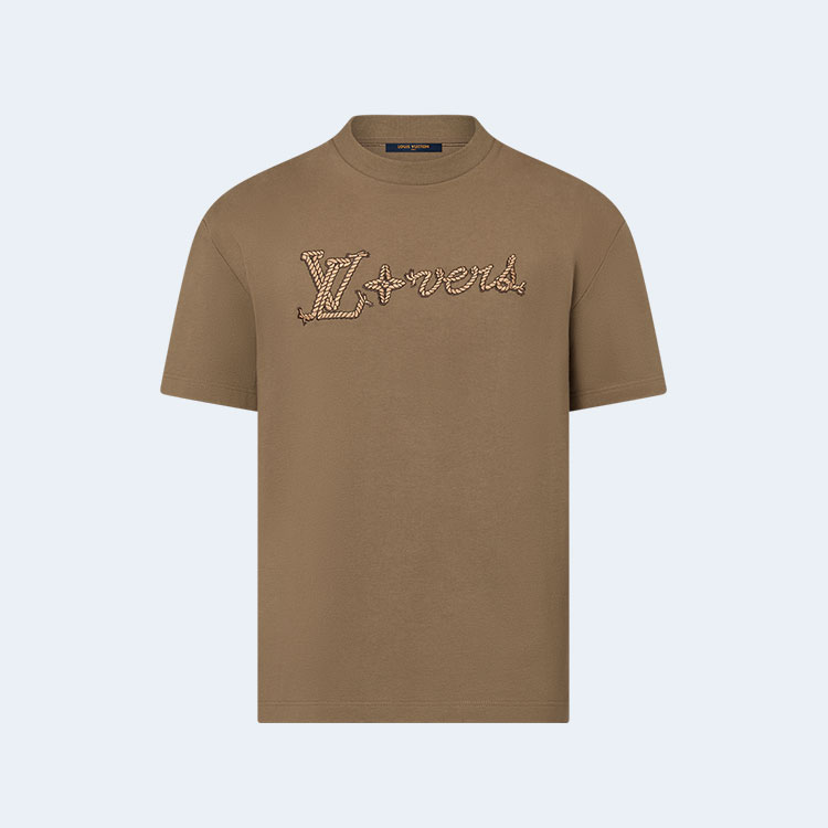 루이비통 엠브로이더드 시그니처 코튼 티셔츠 1AFXP3