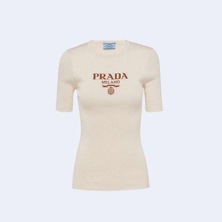 프라다 실크 크루넥 스웨터