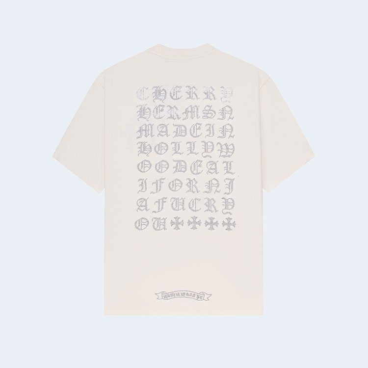 크롬하츠 크로아 하트 다이아몬드 로고 티셔츠 화이트