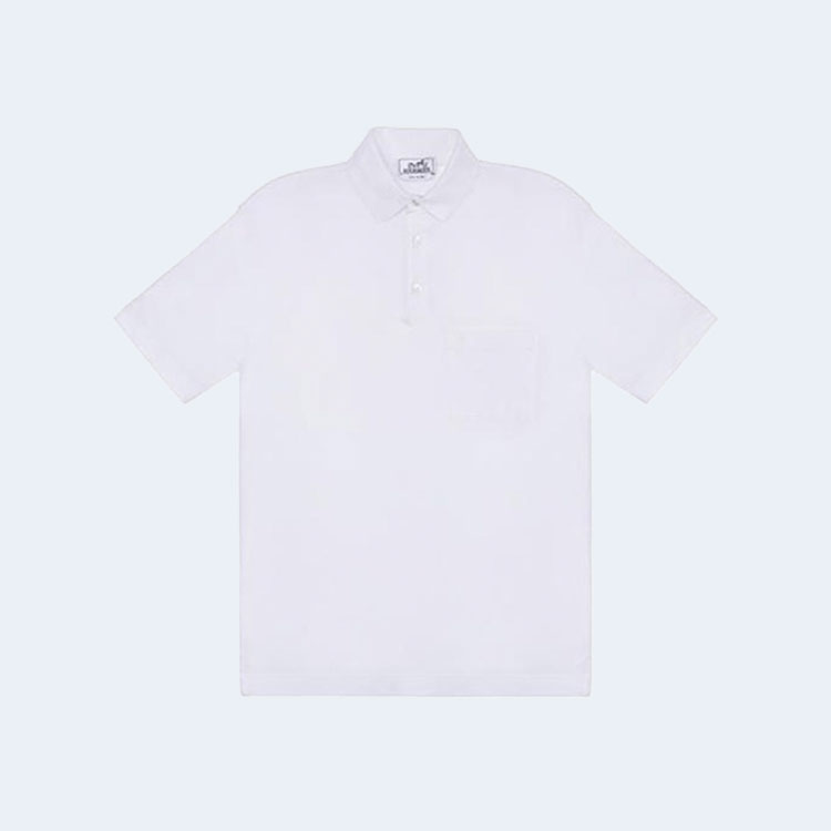 에르메스 솔리드 카라 폴로 셔츠 화이트