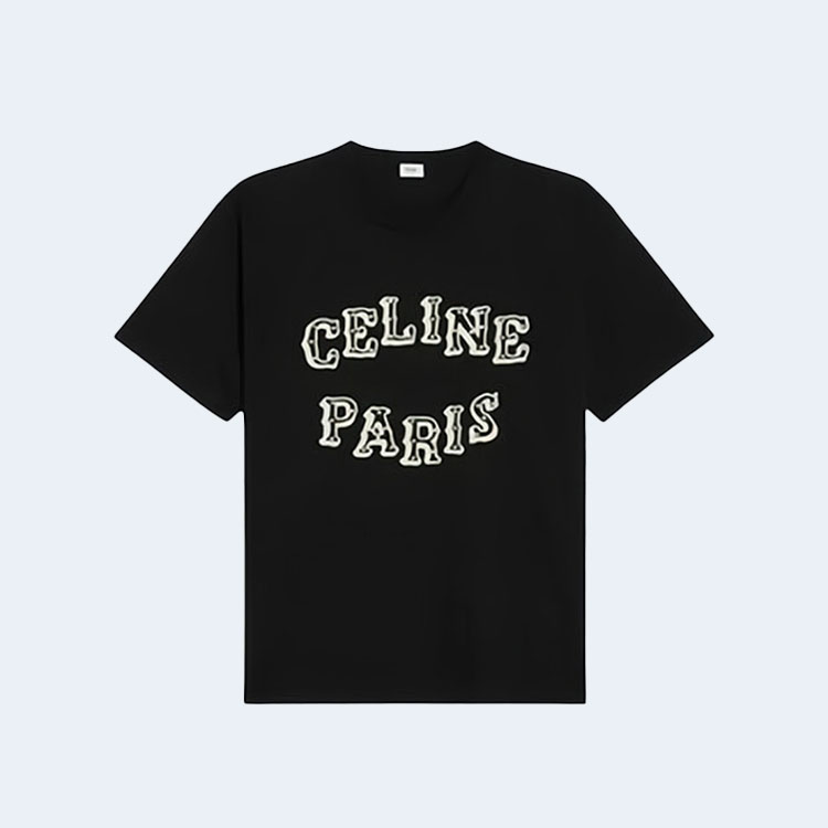 셀린느 웨스턴 레터링 로고 티셔츠