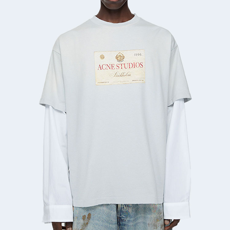 아크네 스튜디오 레이어드 프린트 티셔츠