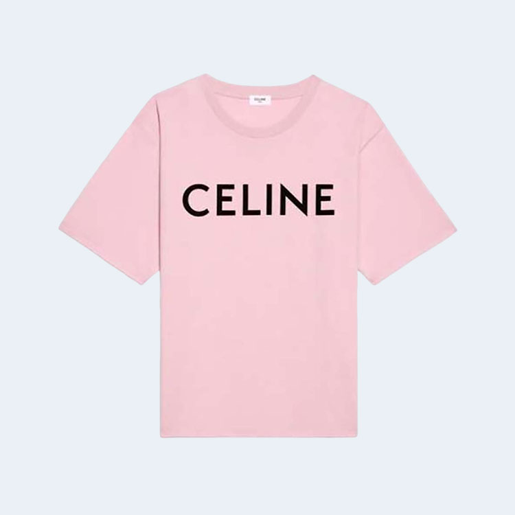 셀린느 파리 저지 루즈 티셔츠 핑크