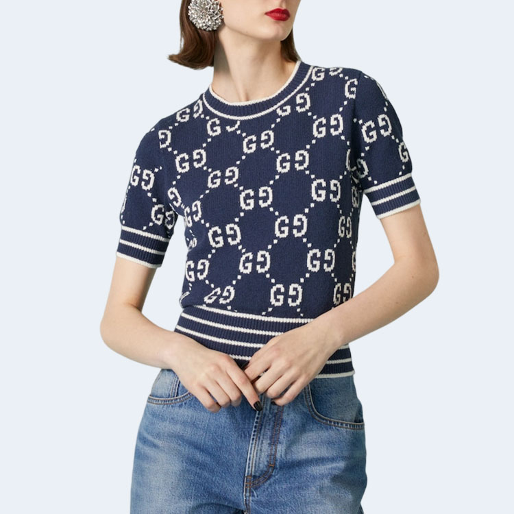 구찌 GG 코튼 자카드 탑