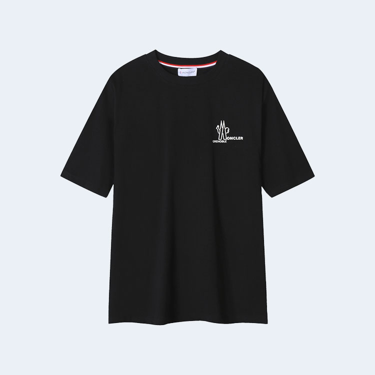 몽클레어 클래식 로고 와펜 블랙 티셔츠