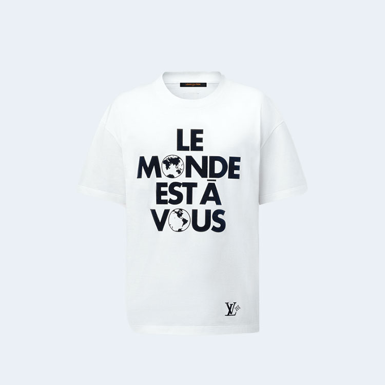 루이비통 그래픽 코튼 티셔츠 1AHCW9