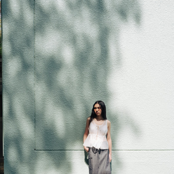 【韓国ブランド】MONOHA：25SS Denim wrap skirt Denim wrap skirt (dark navy) : MONOHA