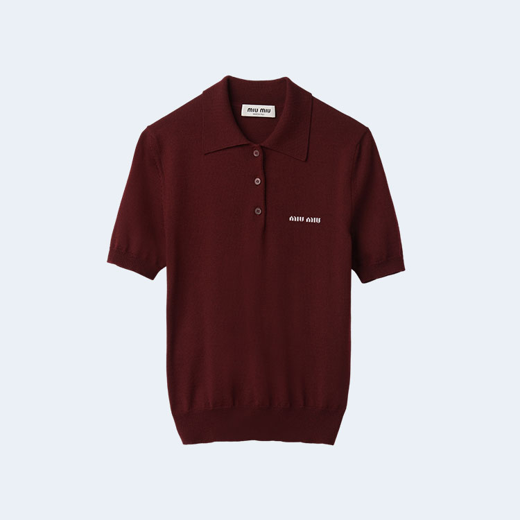 미우미우 울 니트 폴로 셔츠