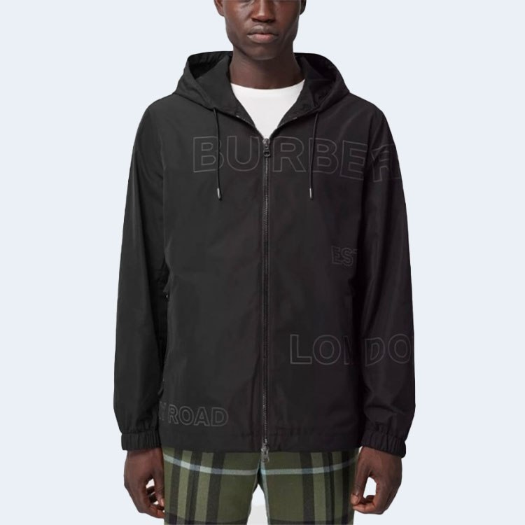 버버리 호스페리 프린트 셰이프 후드 재킷