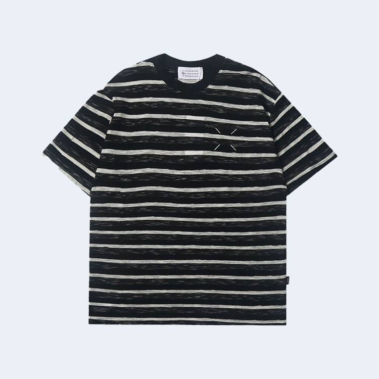 메종 마르지엘라 자카드 스트라이프 티셔츠