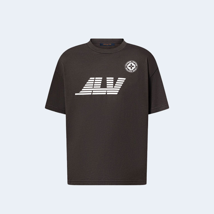 루이비통 워시드 프린티드 코튼 티셔츠