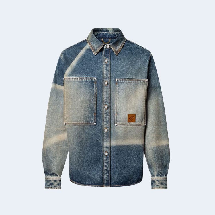 루이비통 선페이디드 이펙트 데님 셔츠