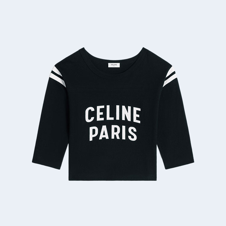 셀린느 코튼 저지 파리 박시 티셔츠