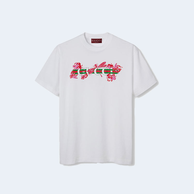 구찌 코튼 반팔 티셔츠