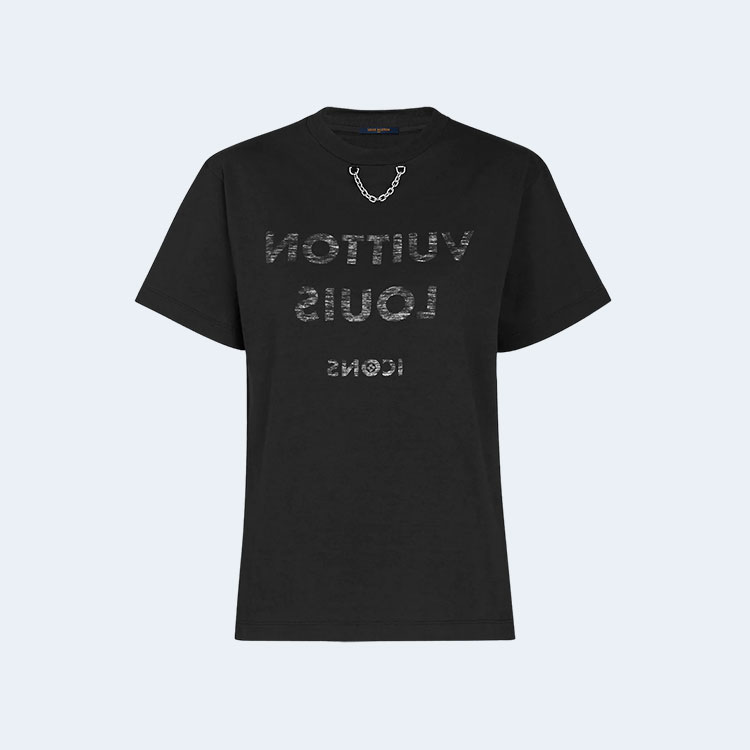 루이비통 프린트 티셔츠 블랙